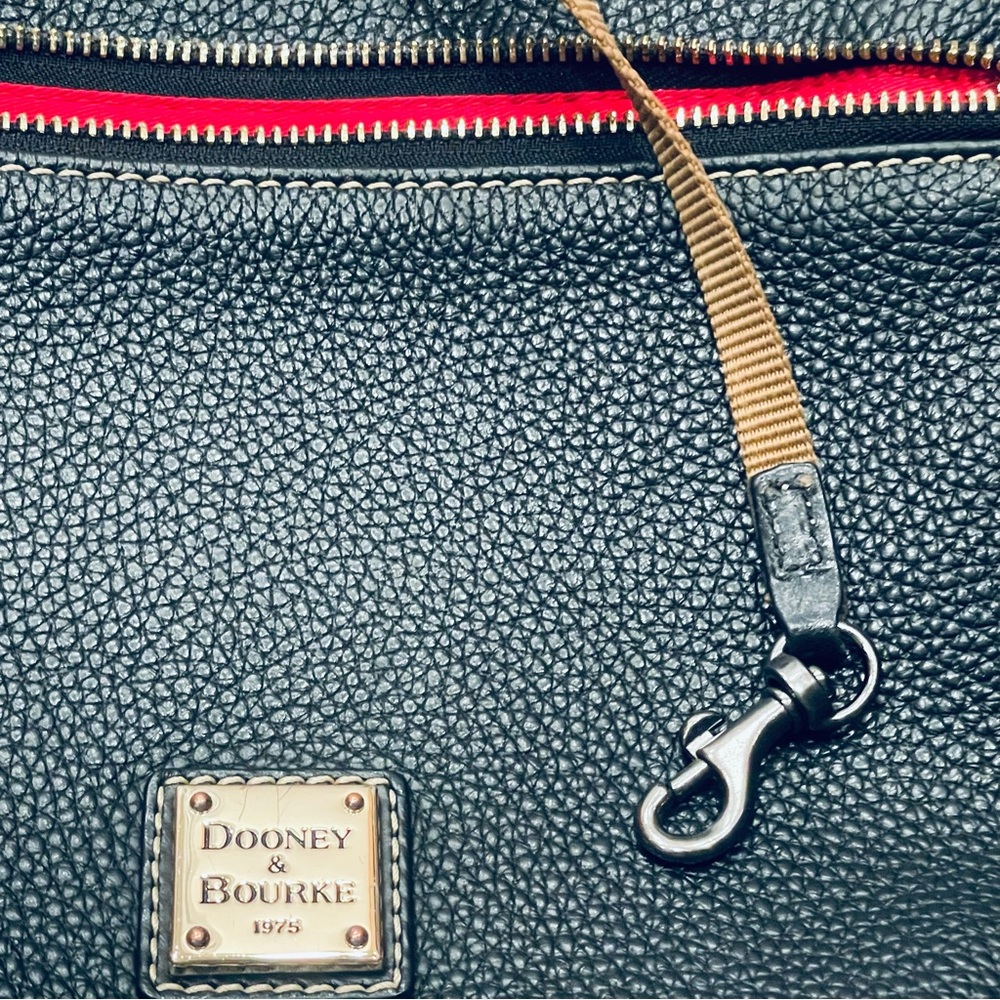 Dooney & Bourke Black Leather Messenger Crossbody Bag - Picture 11 of 12